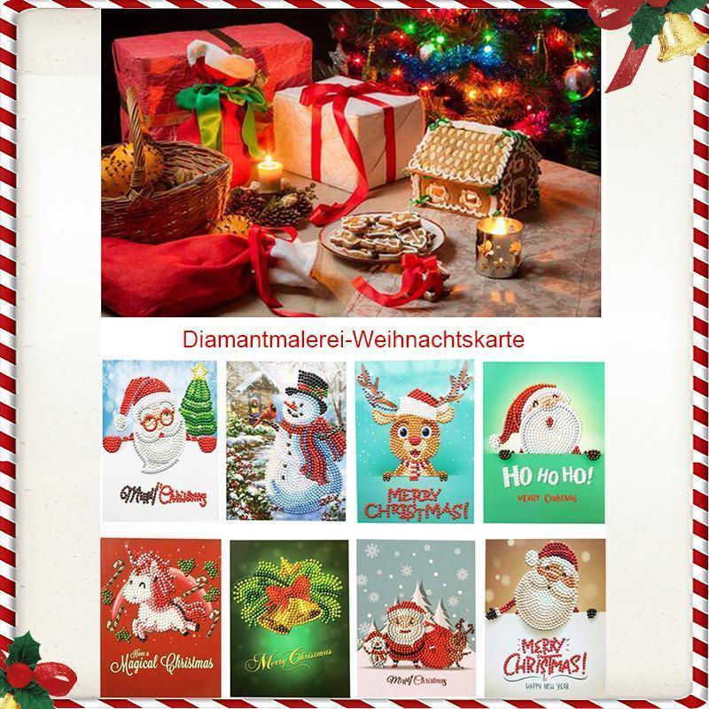 Weihnachtskarte mit künstlicher Diamant(ein Set von 8 Modellen)