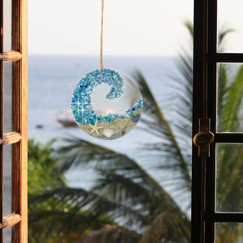 Meeresglas-Sonnenfänger – Ocean Crashing Wave Strandornament