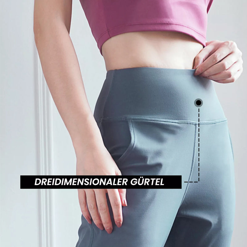 Hohe Taille Schmal geschnittene Joggerhose