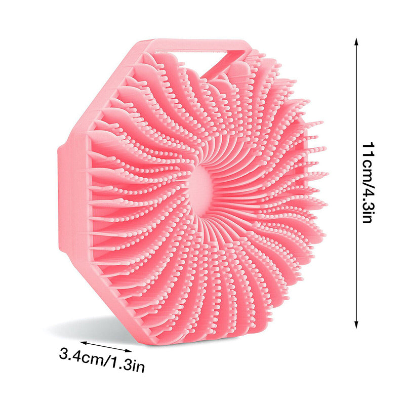 Polygonale Badebürste aus Silikon