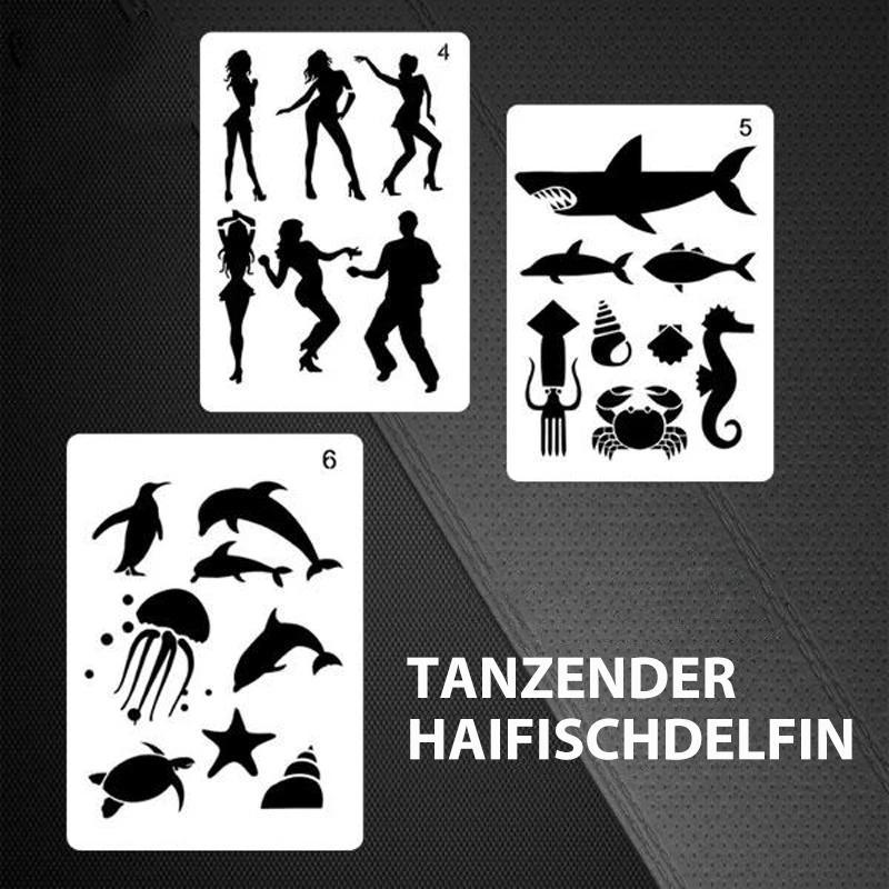 Schnelle Zeichnungsschablonen-Kunstvorlagen (12,24 Blätter / Set)