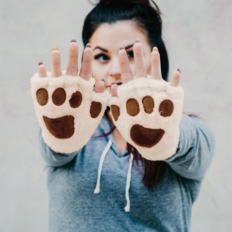 Pfoten warme & flauschige Handschuhe