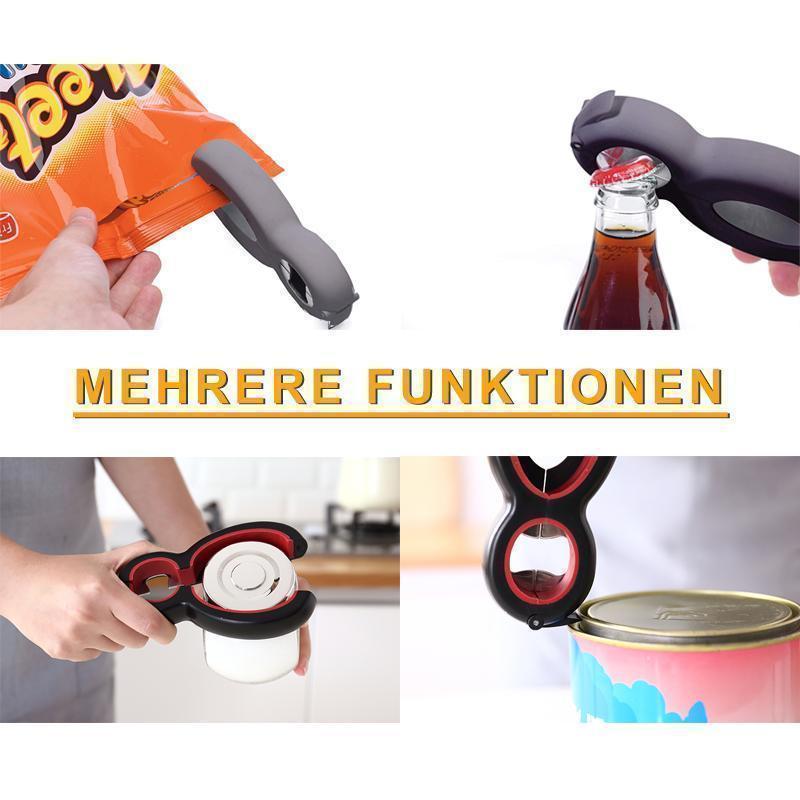 6 in1 Multifunktionale Tragbare Flaschenöffner Edelstahl - hallohaus