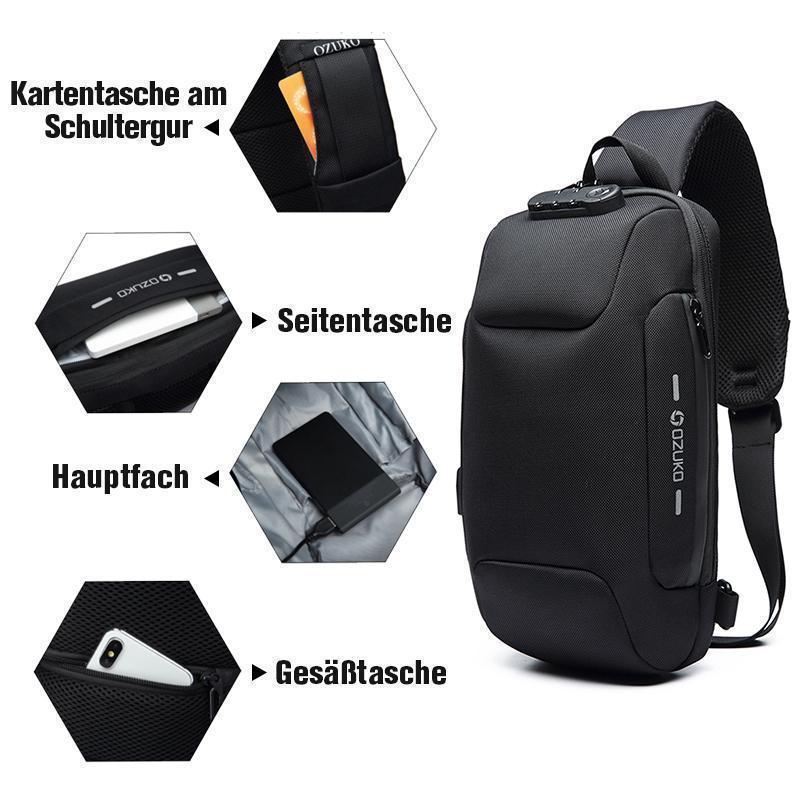 Anti-Diebstahl-Rucksack Mit 3-stelligem Schloss