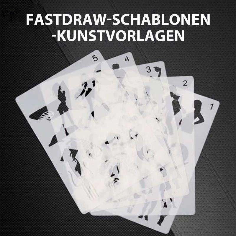 Schnelle Zeichnungsschablonen-Kunstvorlagen (12,24 Blätter / Set)